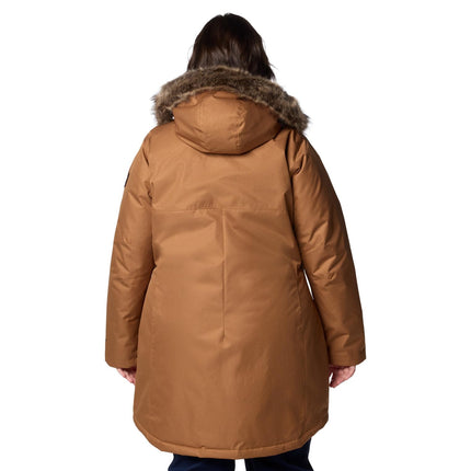 Doudoune longue isolante Columbia Suttle Mountain pour femme, Marron Chameau, TP