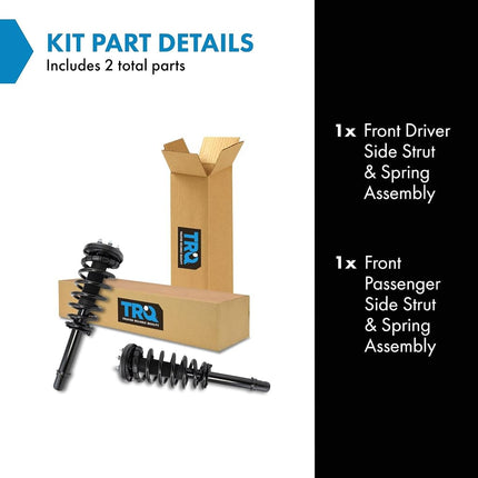 TRQ Front Complete Loaded Strut & Spring Assembly Pair Set 2 Piece for 1999-2003 Acura TL