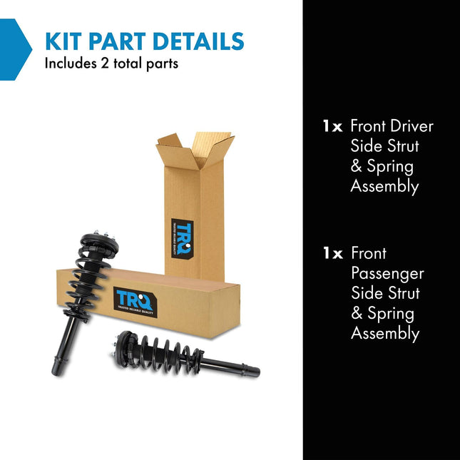 TRQ Front Complete Loaded Strut & Spring Assembly Pair Set 2 Piece for 1999-2003 Acura TL