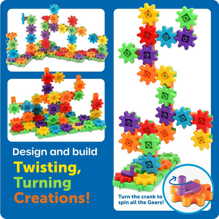 Learning Resources Gears! Gears! Gears! Super Building Set, Gears & Construction Toy, STEM Toys, Gears for Kids