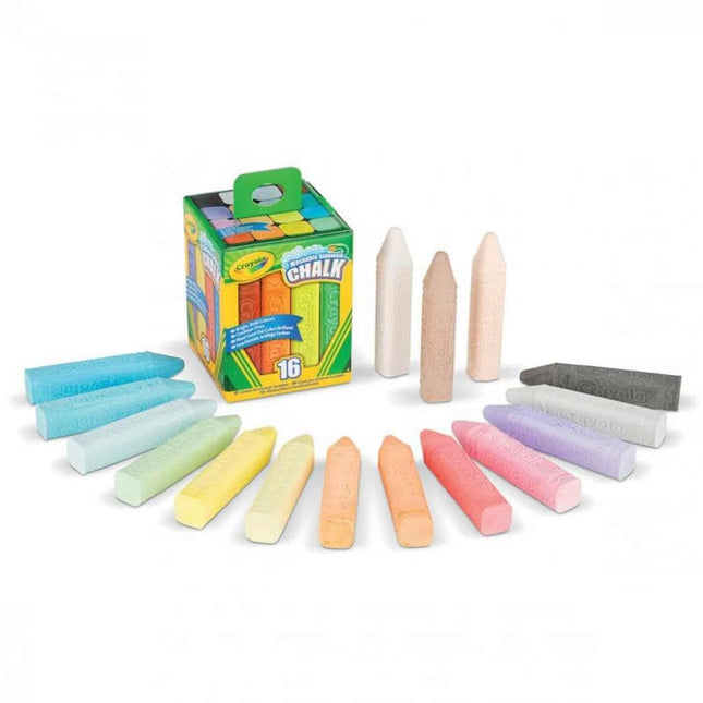 Washable Sidewalk Chalk, Pack of 16