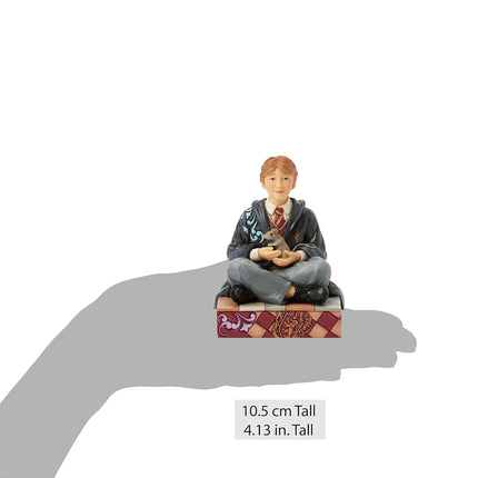 "JIM SHORE" Enesco Harry Potter Ron Weasley Holding Scabbers The Rat Figurine, 4.13 Inch, Multicolor
