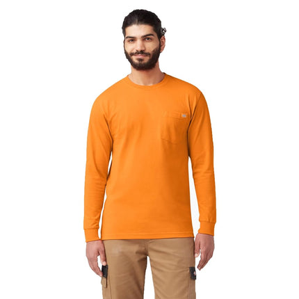 Dickies Men's Pocket Tee L/S Longsleeve T-Shirt, Orange, XXXL