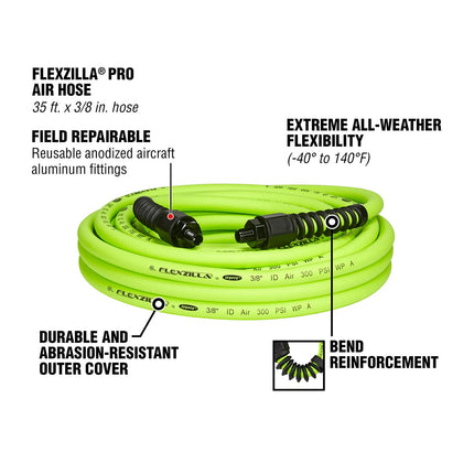 Flexzilla HFZP3835YW2 air Hose, 3/8" (inches) x 35' (feet)