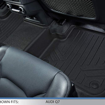 SMARTLINER Tapis de sol sur mesure 3 rangées et tapis de coffre derrière la 3ème rangée pour Audi Q7 / SQ7 2017-2025