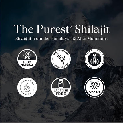 Shilajit Dry Drops from Pure Himalayan Shilajit ® - 120 Counts, 4 Month Supply, Original Siberian Shilajit, 100% Pure, Trace Minerals & Fulvic Acid
