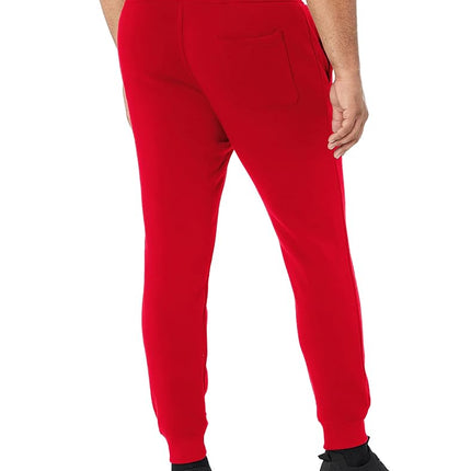 Southpole Men's 1570 Basic Active Fleece Jogger Sweatpants, Red, Medium