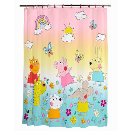 Franco Peppa Pig 13 Piece Shower Curtain and Ring 