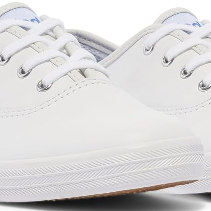 Keds Women's Keds Champion Gn Leather Sneaker, White, 9 M US