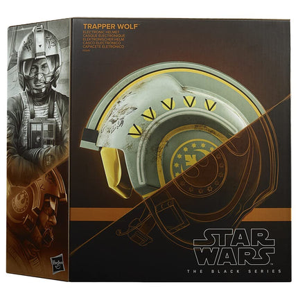 Star Wars Hasbro The Black Series Trapper Wolf Electronic Helmet The Mandalorian Roleplay Full-Scale Lights, Sounds, Multicolor (F5549)