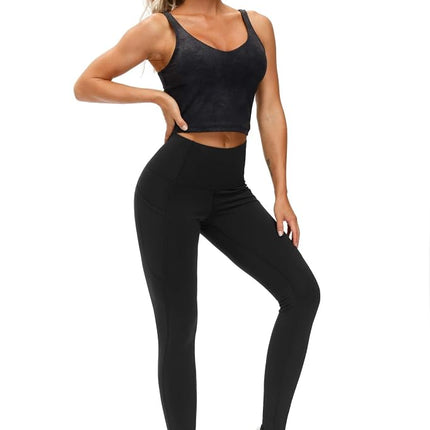 THE GYM PEOPLE Womens Thick High Waist Gym Leggings Tummy Control Yoga Pant