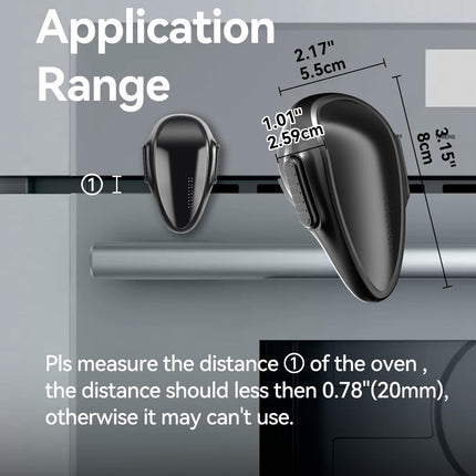 EUDEMON Childproof Oven Door Lock, Oven Front Lock Easy to Install and no Tools Need or Drill(1Pack,Black)