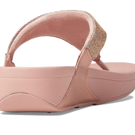 FitFlop Women's, Lulu Shimmerlux Thong Sandal, Rose Gold, 3 UK