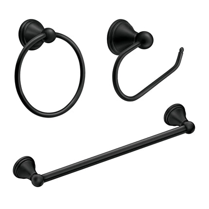 Moen DN8433BL Preston Soporte de papel Barra para toallas, Negro mate