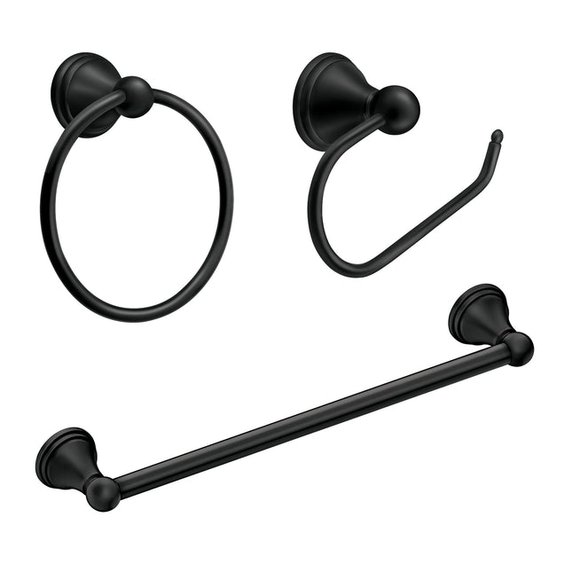 Moen DN8433BL Preston Paper Holder Bar Towel Ring,