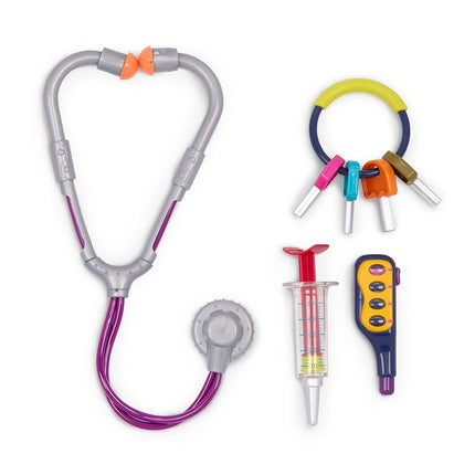B. toys Pet Vet Playset with Keys, Plush Pets and Tools, Pretend Play