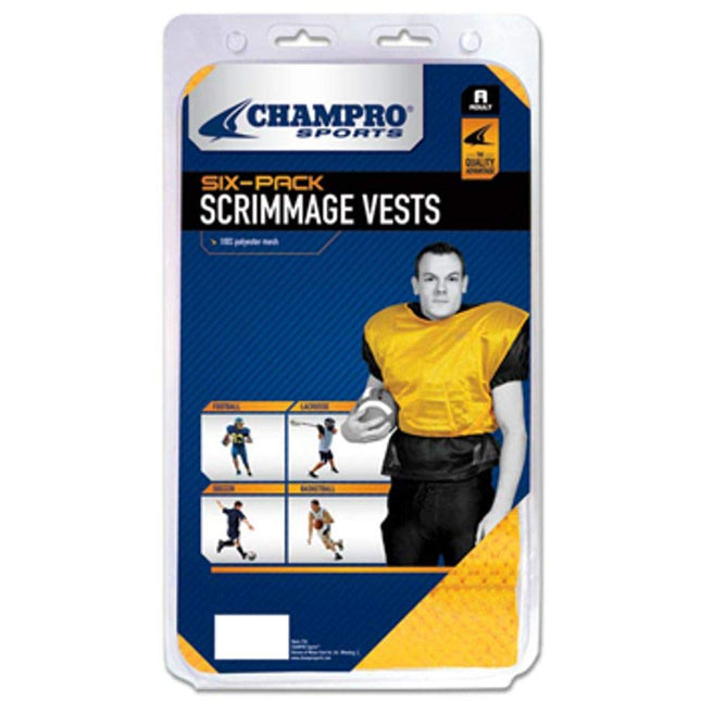 Champro Scrimmage Vests, Pack of 6 (Scarlet, Adult