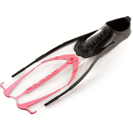 Cressi Adult Pluma Fins - Fluid Flutter Swimming Fins - Polypropylene Flippers - Snorkelling & Freediving Use - Dark - 10-11