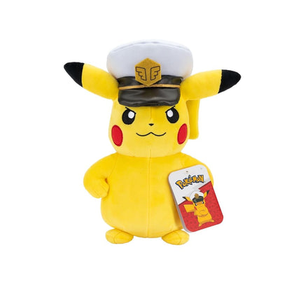 Pokémon Captain Pikachu Plush - 8-Inch Soft Plush with Captain's Hat