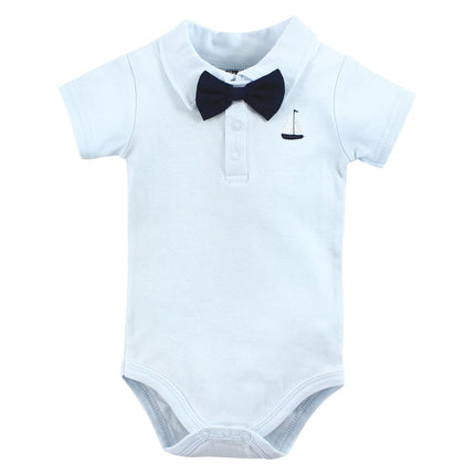 Hudson Baby Bébés Unisexe Coton Bodys, Polo Bateau, 6-9 Mois, Polo Bateau, 6-9 Mois