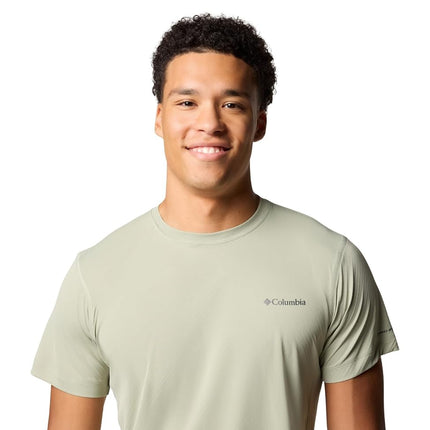 Columbia Men's Zero Rules Light Short Sleeve Crew, Technical Short Sleeve T-Shirt, Safari, L