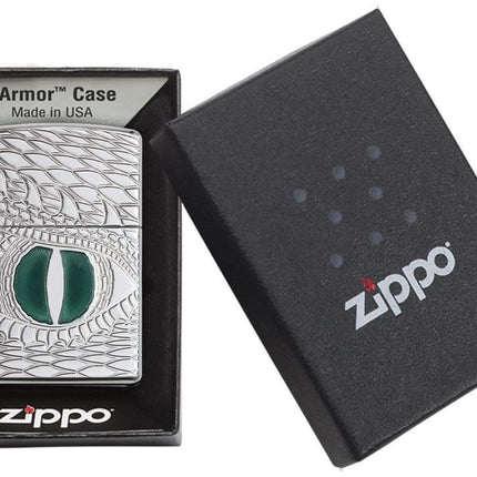 Zippo Adult-Unisex 28807 Armor Dragon Eye High Polish Chrome Lighter