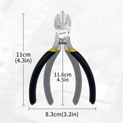 BOOSDEN 5" Diagonal Cutters,5 Pack Wire Cutters,DIY Cutting Pliers,Spring Loaded Side Cutters, Wire Snips for Jewelry Making and Wire Cutting