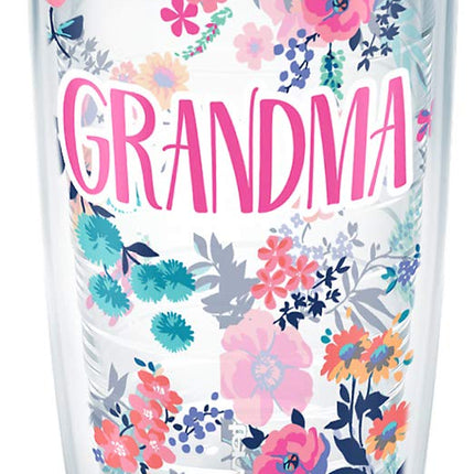 Tervis 1314919 Grandma Dainty Floral Insulated Tumbler with Wrap and Lid 16 oz Clear