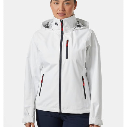Helly Hansen Women's W Crew Hooded Jacket 2.0, White, S