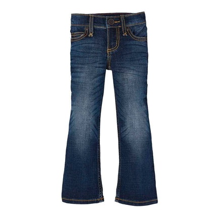 Wrangler Jean bootcut rétro extensible pour fille, bleu moyen, 12 Slim