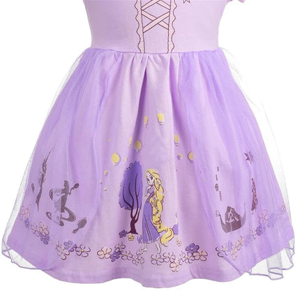 Dressy Daisy Princess Dress Up Clothes Halloween Fancy Party Tulle Skirt Summer Outfit for Toddler Girls Size 4, Style 17
