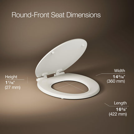 Kohler 20455-96 Ridgewood Toilet Seat, Biscuit