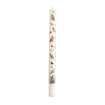 Alison Gardiner Winter Birds Wax Christmas Advent Dinner Candle 12 Hours Burn Time 29.5 cm