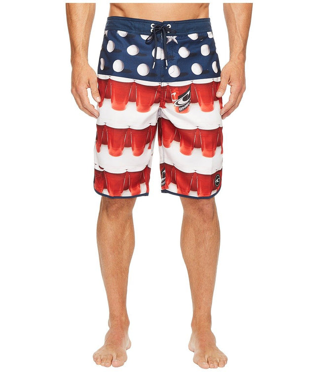O'Neill Men's Beerpong Scallop 24-7 Boardshort, Re