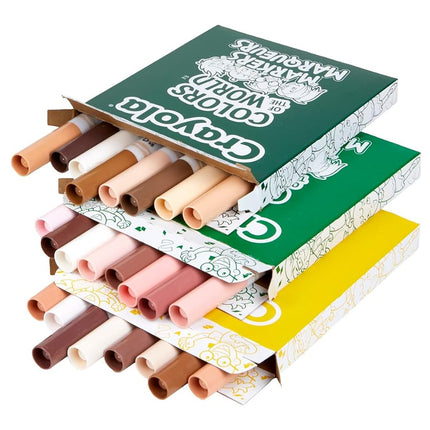 Crayola Colors of The World, Bulk Skin Tone Markers, 240 Washable Broadline Markers