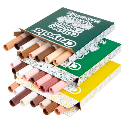 Crayola Colors of The World, Bulk Skin Tone Markers, 240 Washable Broadline Markers