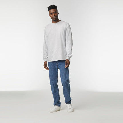 Gildan Unisex's Ultra Cotton Long Sleeve T-Shirt, Style G2400, Multipack, Ash Grey (3-Pack), L (Pack of 3)