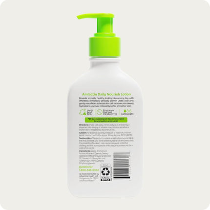 AmLactin Daily Moisturizing Lotion for Dry Skin – 7.9 oz Pump Bottles (Twin Pack) – 2-in-1 Exfoliator-Body Lotion with 12% Lactic Acid, Dermatologist-Recommended (Packaging May Vary)