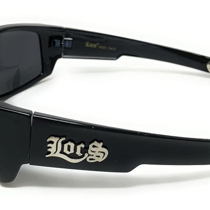 Locs Men's Original All Black Hardcore Sharp Square OG Sunglasses