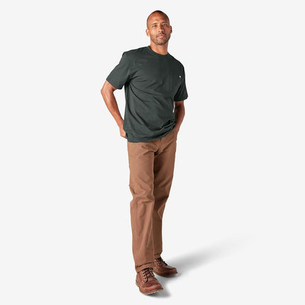 Dickies Men's Ws450fh Henley Shirt, Hunter Green, Large