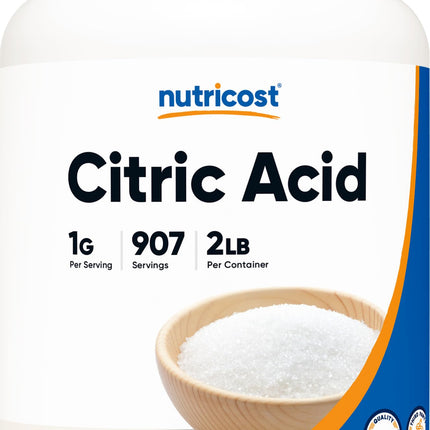 Nutricost Citric Acid Powder (3 lbs) - Non-GMO, Gl