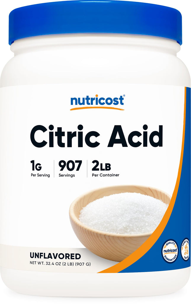 Nutricost Citric Acid Powder (3 lbs) - Non-GMO, Gl