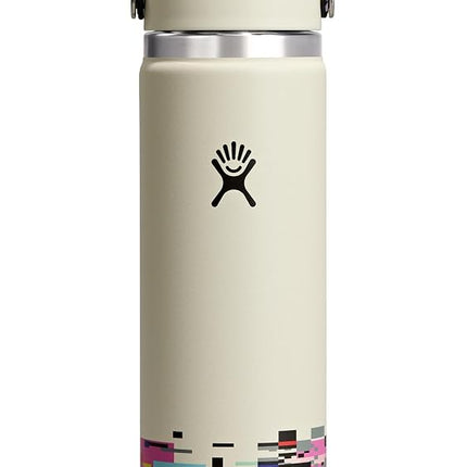 24 OZ Wide Flex Straw Cap Glitch White