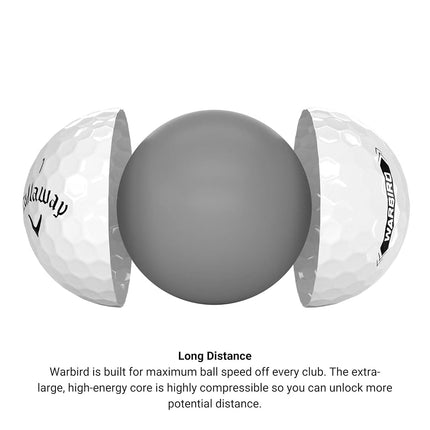 Callaway Golf Warbird Golf Ball 2023, White