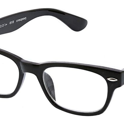 Peepers by PeeperSpecs Clark Square Reading Glasses, Black - Blue Light Filtering Lenses, 49 mm + 1.75