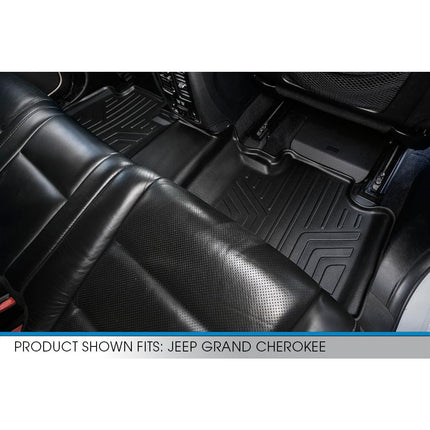 Tapis de sol sur mesure SMARTLINER 2 rangées et ensemble de tapis de coffre noirs pour Jeep Grand Cherokee 2016-2019