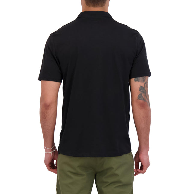 Volcom Men's Banger Polo Shirt, Tinted Black, XL