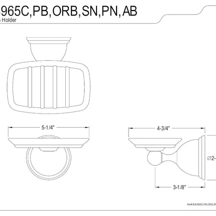 Kingston Brass BA3965SN Restoration Soap Dish, Brushed Nickel