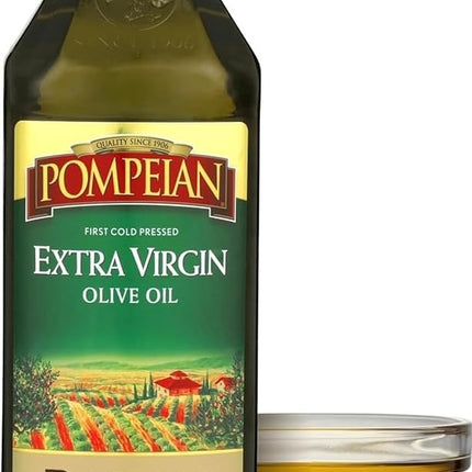 Huile d'olive Pompeian - Vierge extra importée, bouteille en plastique de 946 ml