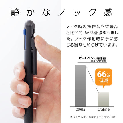 Pentel XBXAC35A Calme Bolígrafo Tricolor, 0.5 mm, Negro, 5 Piezas